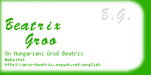 beatrix groo business card